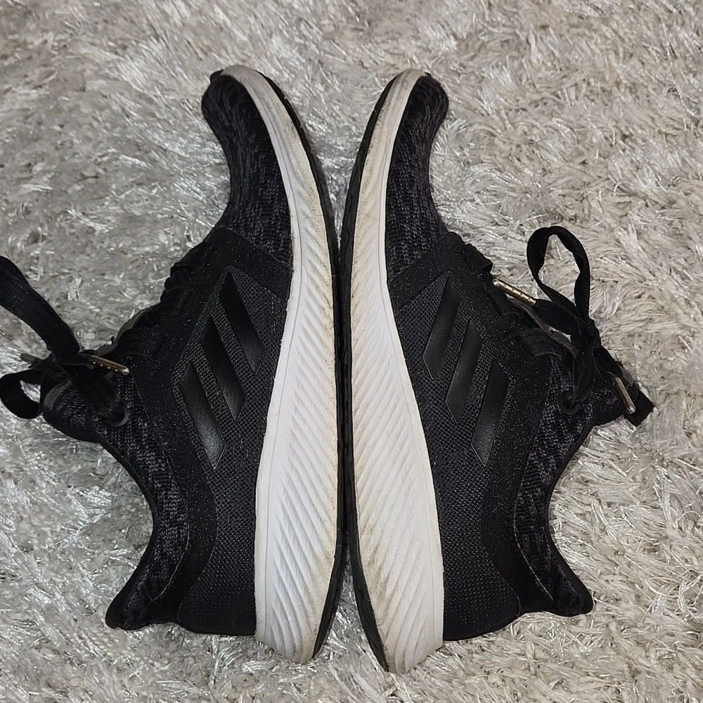 Adidas Womens Black Knit Running Sneakers Lux Edge 6.5 Womens - Picture 11 of 16
